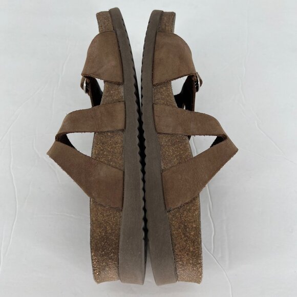 Mephisto‎ Hannel Slide Sandals Womens EU 38 US 8 Brown Leather Double Strap - Picture 8 of 12